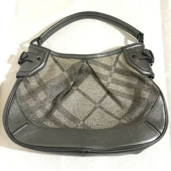 BURBERRY Women's Nova Check Canvas Handbag Shoulder Bag Purse - Picture 2 of 10